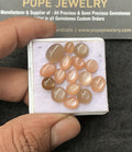 Natural Peach Moonstone Gemstone Smooth Mix Shape Cabochon High Quality Loose Gemstones For Jewelry Making 6-11 MM Size 16 Pcs V3045