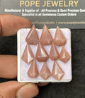 Natural Peach Moonstone Gemstone Step Cut Fancy Shape Cabochon High Quality Loose Gemstones For Jewelry Making 13-16 MM Size 10 Pcs V3048