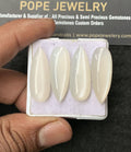 Natural White Moonstone Gemstone Smooth Pear Shape Cabochon High Quality Loose Gemstones For Jewelry Making 28x10 MM Size 4 Pcs V3051