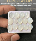 Natural White Moonstone Gemstone Smooth Oval Shape Cabochon High Quality Loose Gemstones For Jewelry Making 11-12 MM Size 14 Pcs V3055