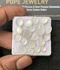 Natural White Moonstone Gemstone Smooth Mix Shape Cabochon High Quality Loose Gemstones For Jewelry Making 6-13 MM Size 19 Pcs V3060