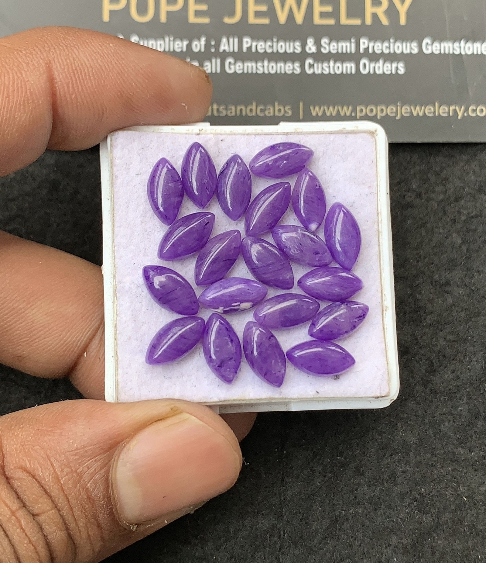 Charoite Quartz Gemstone Smooth Marquise Shape Cabochon High Quality Loose Gemstones For Jewelry Making 10x5 MM Size 20 Pcs V3067
