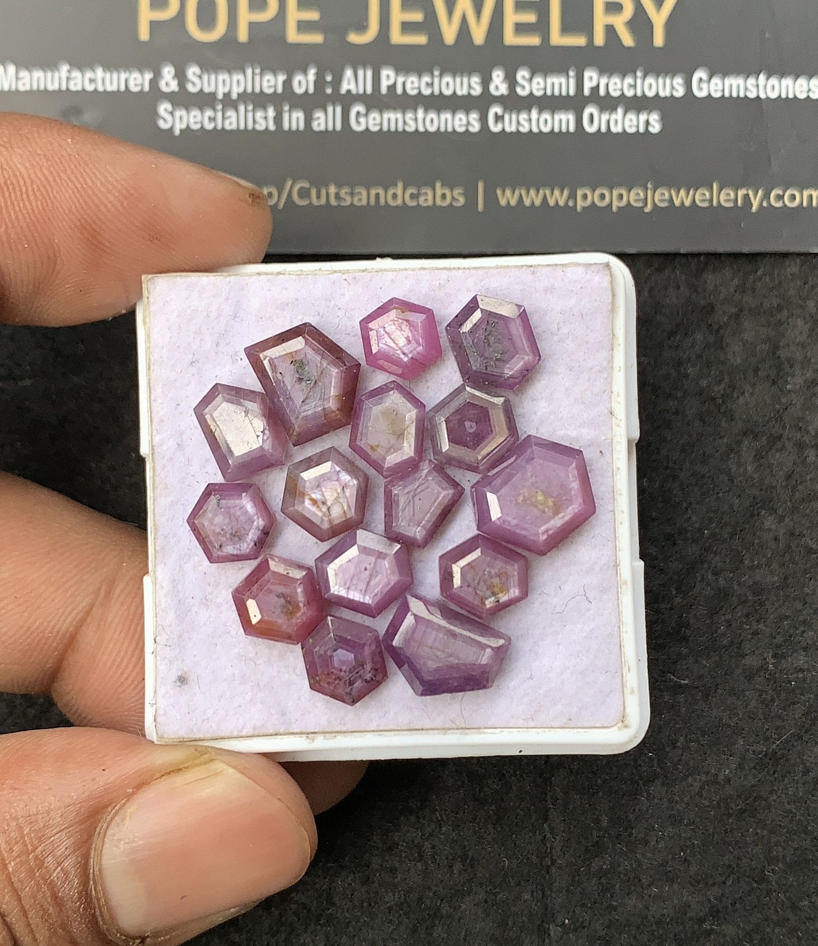 Natural Silky Sapphire Gemstone Step Cut Mix Shape Cabochon High Quality Loose Gemstones For Jewelry Making 6-10 MM Size 15 Pcs V3083