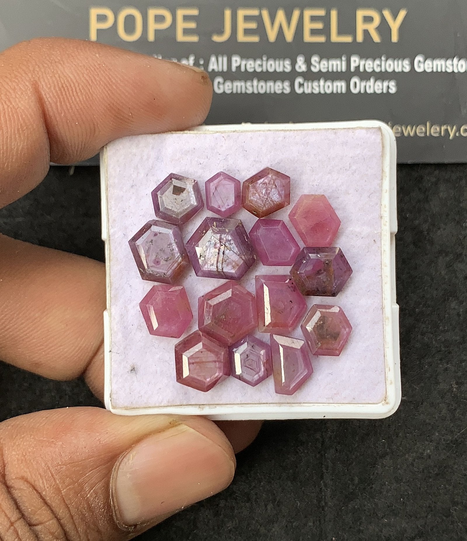 Natural Silky Sapphire Gemstone Step Cut Mix Shape Cabochon High Quality Loose Gemstones For Jewelry Making 6-10 MM Size 15 Pcs V3084