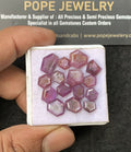Natural Silky Sapphire Gemstone Step Cut Mix Shape Cabochon High Quality Loose Gemstones For Jewelry Making 6-11 MM Size 15 Pcs V3086