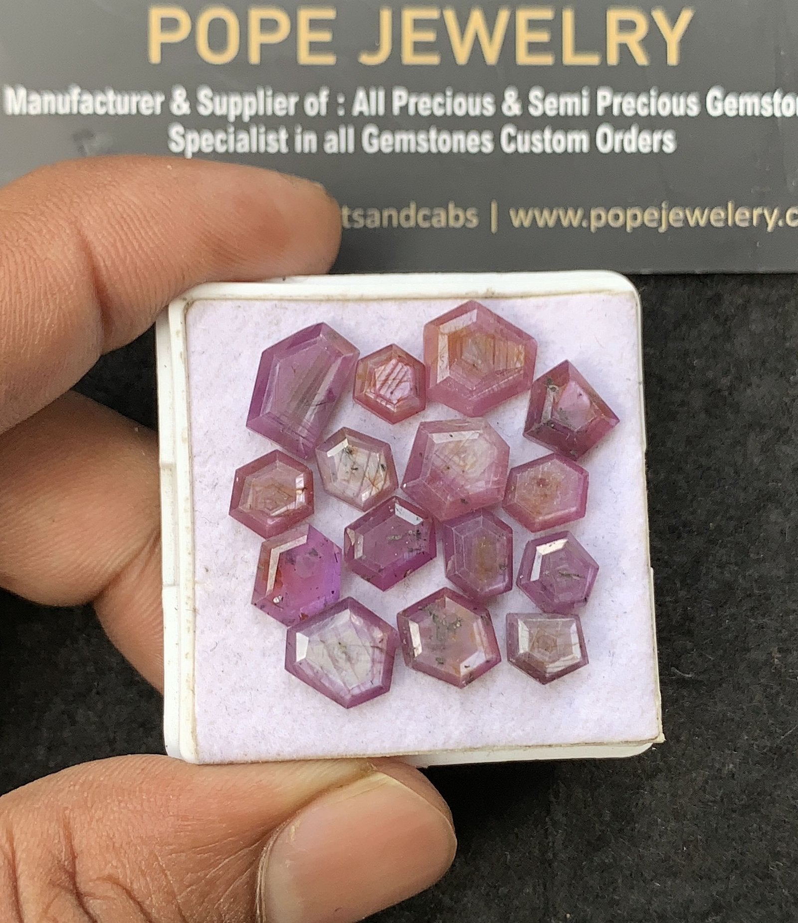 Natural Silky Sapphire Gemstone Step Cut Mix Shape Cabochon High Quality Loose Gemstones For Jewelry Making 6-11 MM Size 15 Pcs V3086