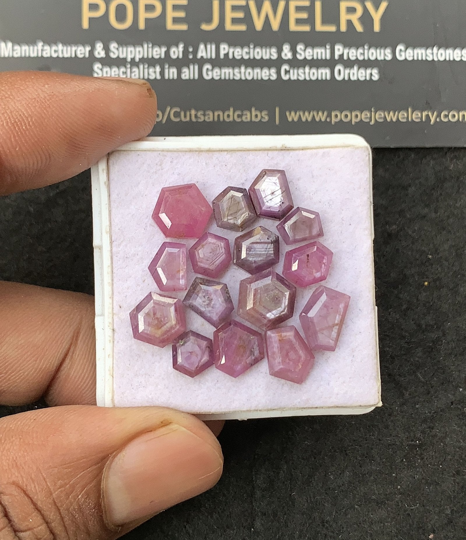 Natural Silky Sapphire Gemstone Step Cut Mix Shape Cabochon High Quality Loose Gemstones For Jewelry Making 6-10 MM Size 15 Pcs V3087