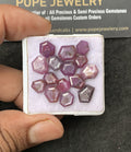 Natural Silky Sapphire Gemstone Step Cut Mix Shape Cabochon High Quality Loose Gemstones For Jewelry Making 7-10 MM Size 15 Pcs V3088