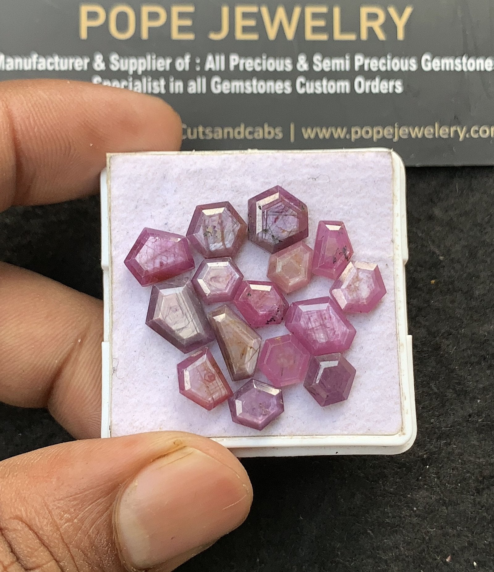Natural Silky Sapphire Gemstone Step Cut Mix Shape Cabochon High Quality Loose Gemstones For Jewelry Making 7-10 MM Size 15 Pcs V3093