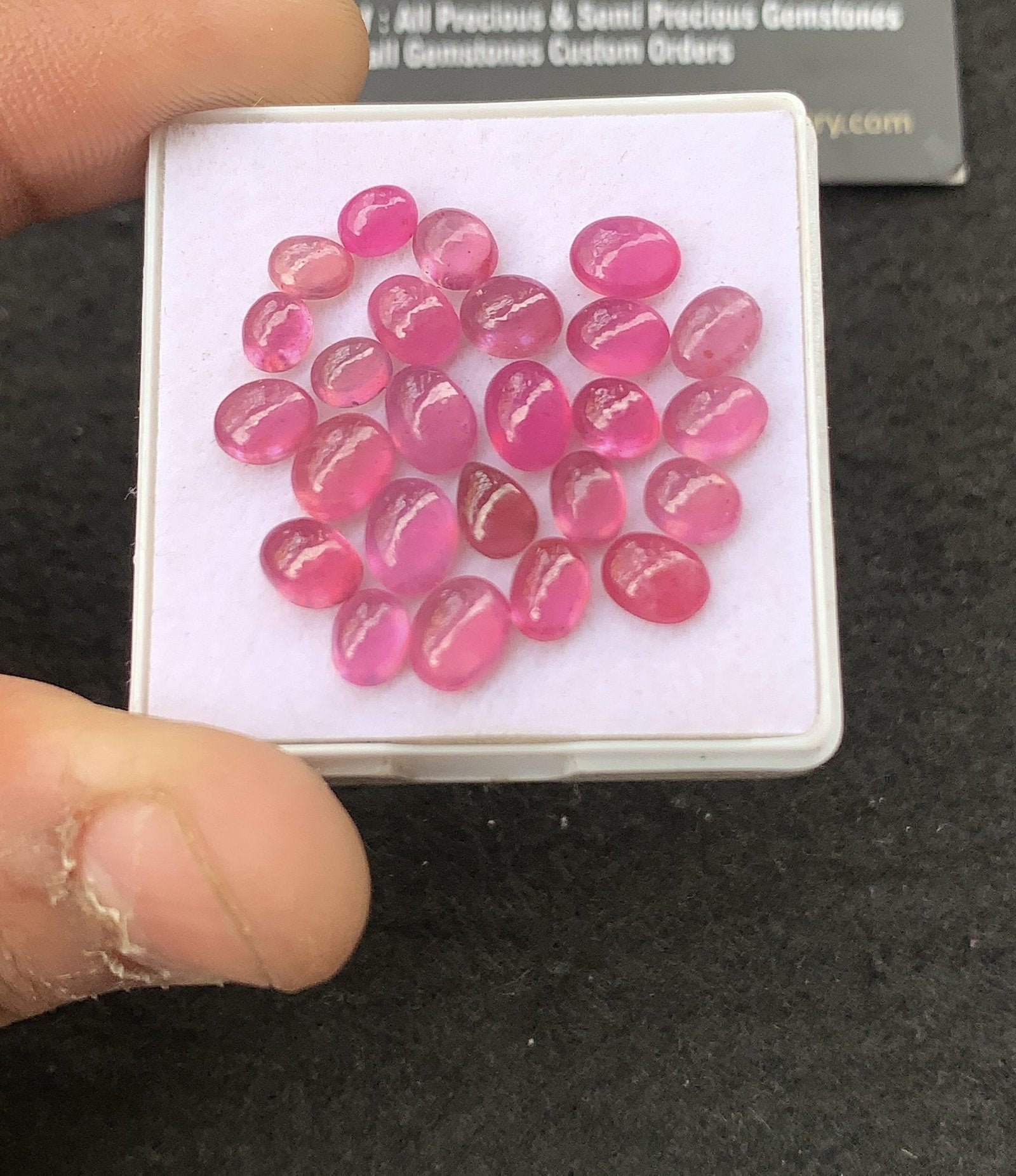 Natural Thailand Pink Sapphire Gemstone Smooth Mix Shape High Quality Loose Gemstones For Jewelry Making 5-7 MM Size 25 Pcs V4312