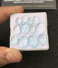 Natural Sky Blue Topaz Gemstone Rose Cut Fancy Shape Cabochon High Quality Loose Gemstones For Jewelry Making 8-13 MM Size 12 Pcs V4313