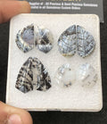 Natural Dendrite Agate Gemstone Hand Carved Leaf Shape Cabochon High Quality Loose Gemstones For Jewelry Making 12-23 MM Size 4 Pair V4316