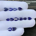 Natural Blue Sapphire Faceted Cut Pear Shape Loose Gemstones For Jewelry Making Wholesalegems 6-8 MM Size 12 Pcs SM24476