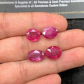 Natural Thailand Pink Sapphire Gemstone Faceted Cut Oval Cuts Loose Gemstones For Jewelry Making Wholesalegems 10-11 MM Size 4 Pcs SM24644