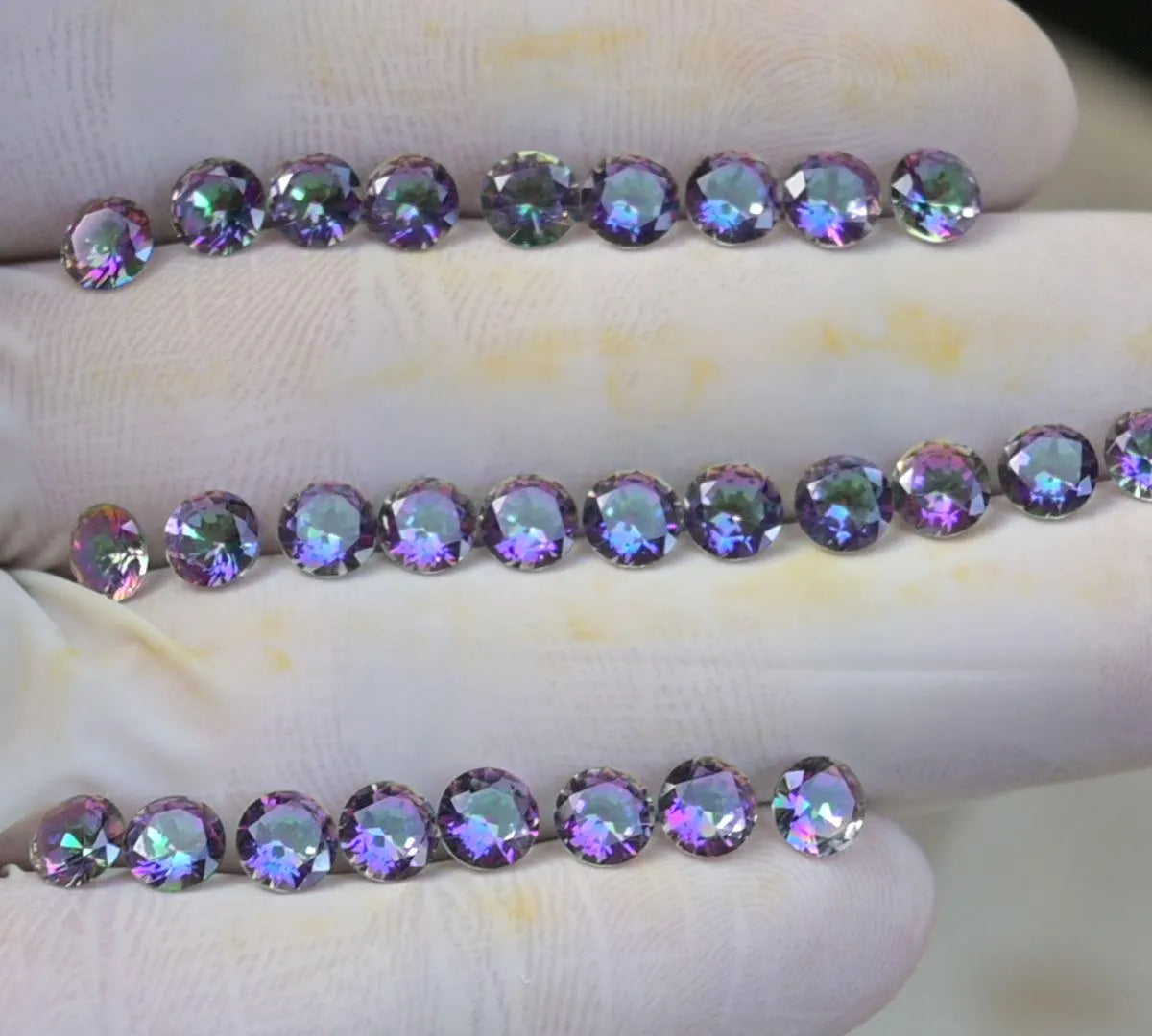 Mystic Topaz Gemstone Faceted Cut Round High Quality Loose Gemstone For Jewelry Making Wholesalegems 5 MM Size 30 Pcs SM25423