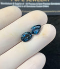 Natural London Blue Topaz Gemstone Faceted Cut Mix Shape Loose Gemstone For Jewelry Making Wholesalegems 9-10 MM Size 2 Pcs SM25143