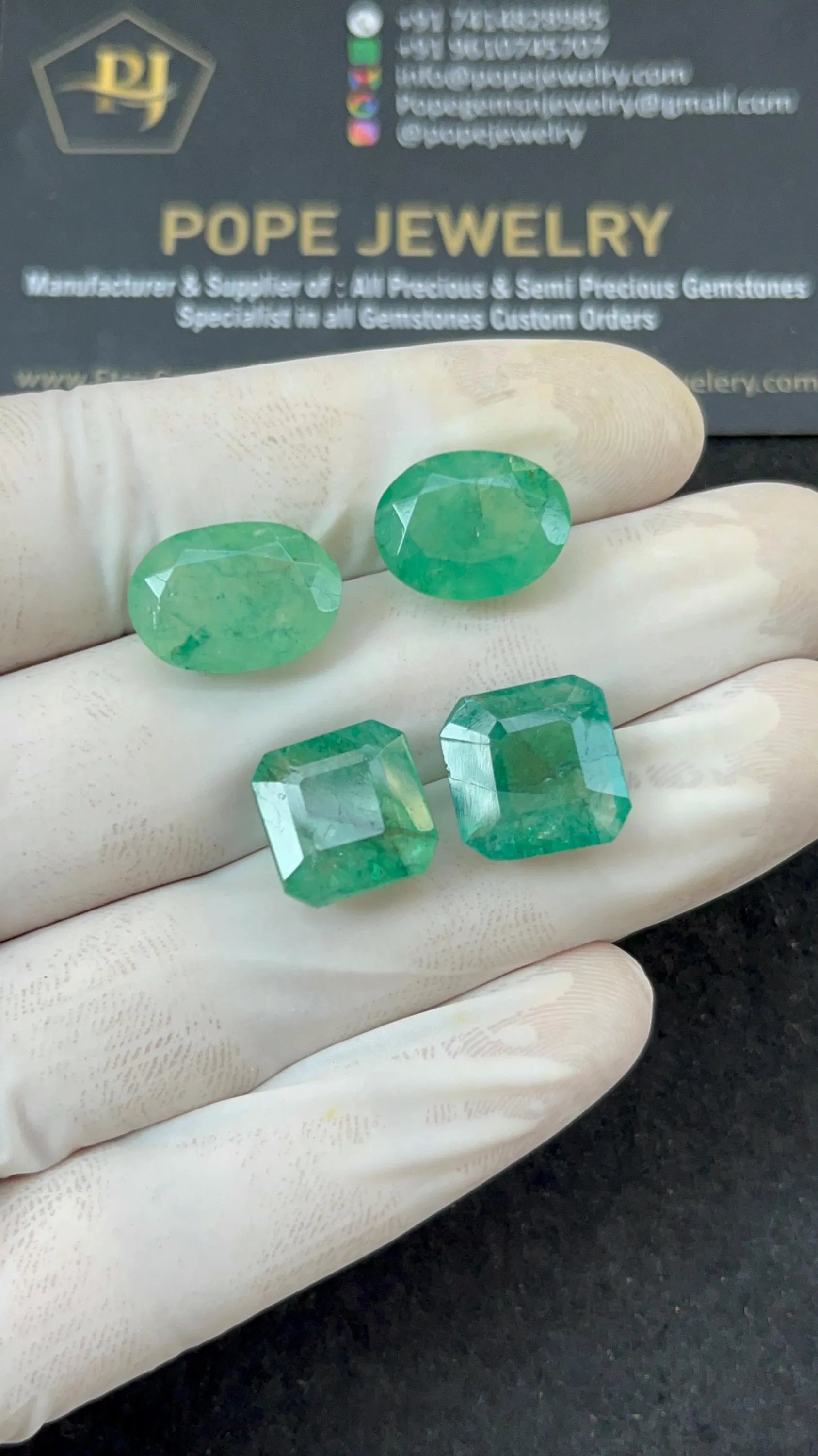 Natural Beryl Gemstone Cuts-Beryl Faceted Cut Gemstone- Beryl Faceted Cut Mix Shape-12-15 MM- 4 Pcs-Jewelry Supply SM22748