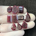 Natural Ruby Step Cut Fancy Shape High Quality Cabochons Loose Gemstone For Jewelry Making 11-19 MM Size 10 Pcs SM23820