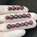 Natural Silky Sapphire Smooth Round Shape High Quality Cabochons Loose Gemstone For Jewelry Making 7-8 MM Size 16 Pcs SM23824