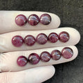 Natural Silky Sapphire Smooth Round Shape High Quality Cabochons Loose Gemstone For Jewelry Making 9-10 MM Size 13 Pcs SM23825