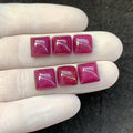 Natural Ruby Smooth Sugarloaf Shape High Quality Cabochons Loos Gemstone For Jewelry Making 10 MM Size 6 Pcs SM23827