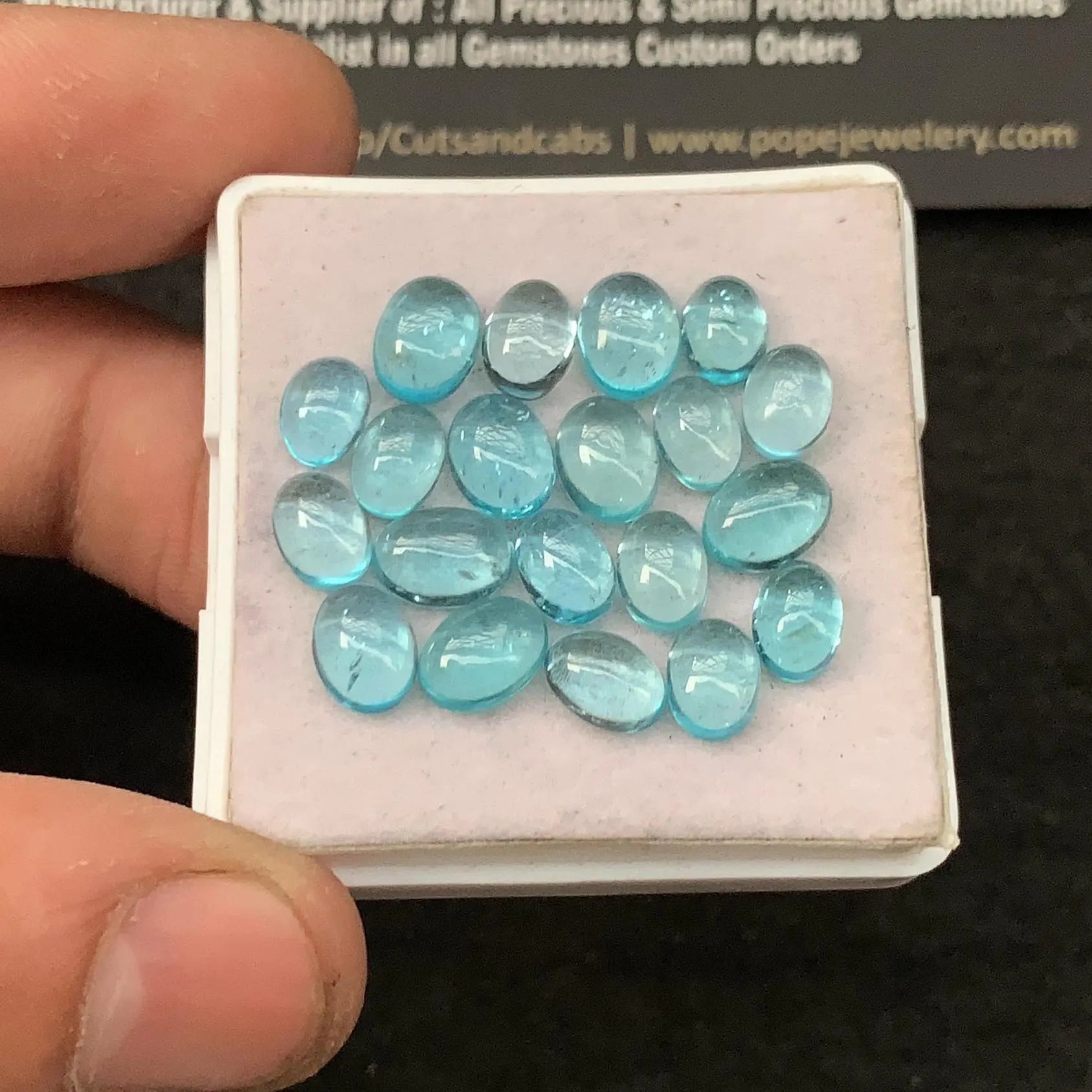 Natural Apatite Gemstone Smooth Oval Shape 7-8 MM 20 Pcs Apatite Cabochon High Quality Gemstone Jewelry Supply SM23401 (Copy)
