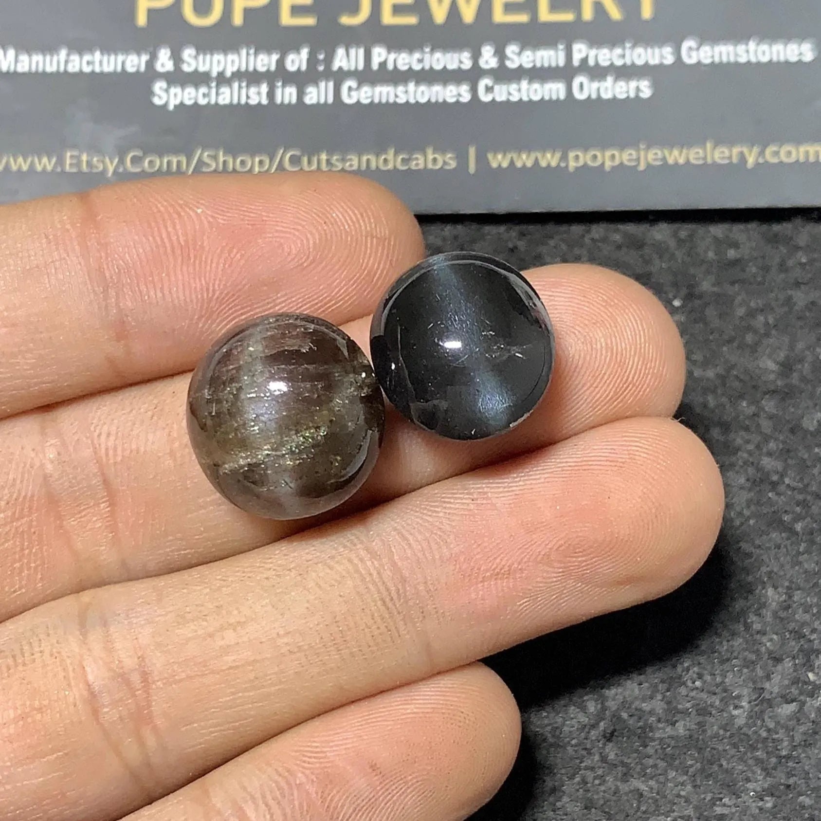 Natural Spectrolite Gemstone Spectrolite Smooth Round Shape Gemstone 15 MM 2 Pcs High Quality Wholesalegems SM23433