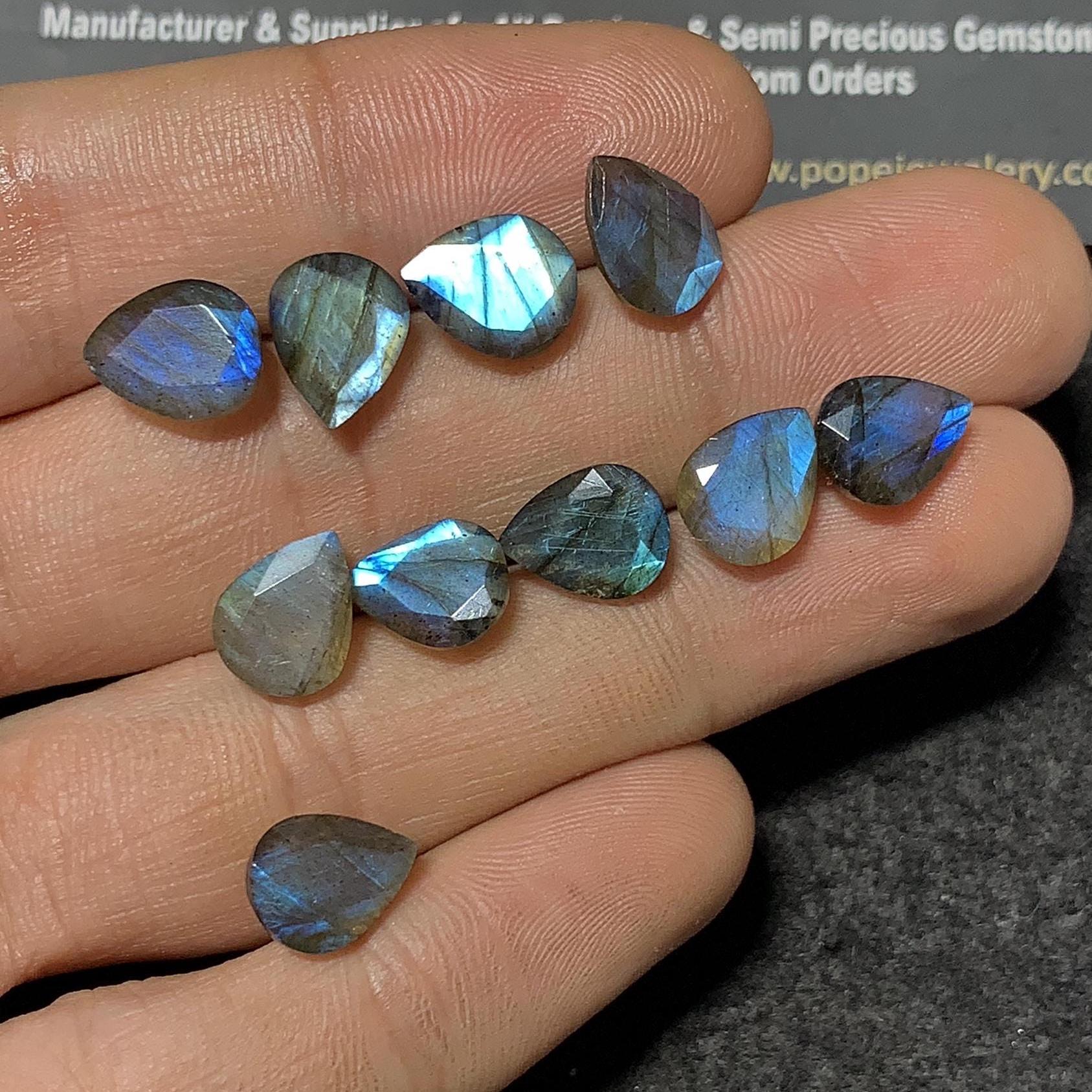 Labradorite Gemstone Natural Labradorite Faceted Cut Pear Shape Gemstone 10x8 MM 10 Pieces High Quality Wholesale gems SM23440