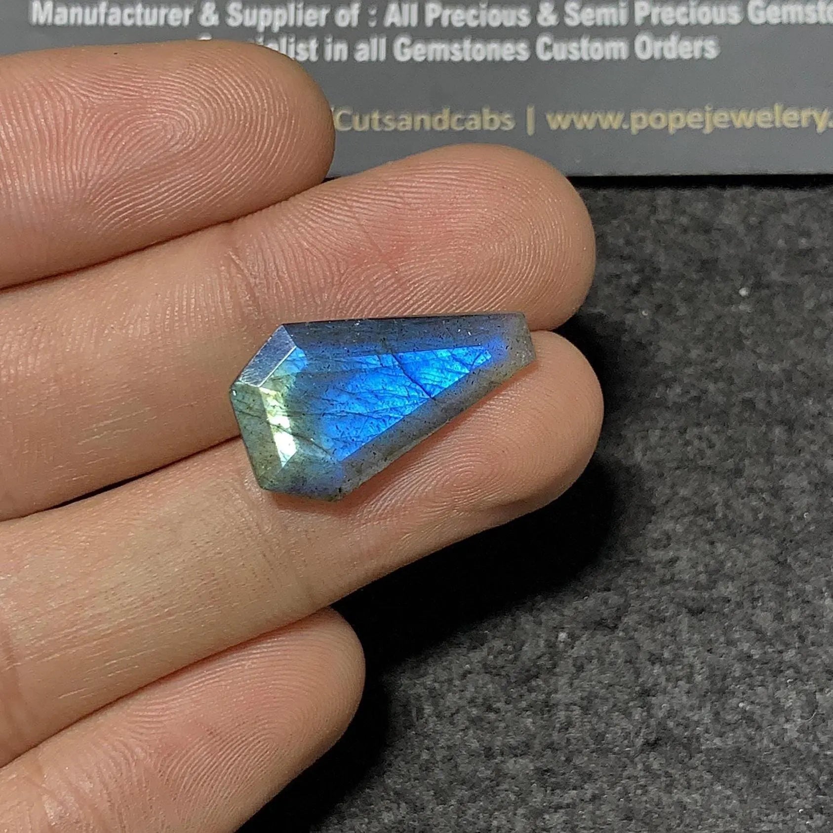 Labradorite Gemstone Natural Labradorite Faceted Cut Coffin Shape Gemstone 22x13x7 MM 1 Pieces High Quality Wholesale gems SM23442