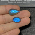 Labradorite Gemstone Natural Labradorite Faceted Cut Mix Shape Gemstone 14-20 MM 2 Pieces High Quality Wholesale gems SM23445