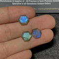 Labradorite Gemstone Natural Labradorite Faceted Cut Hexagon Shape Gemstone 9 MM 3 Pieces High Quality Wholesale gems SM23449