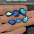Labradorite Gemstone Natural Labradorite Faceted Cut Mix Shape Gemstone 11-16 MM 6 Pieces High Quality Wholesale gems SM23452