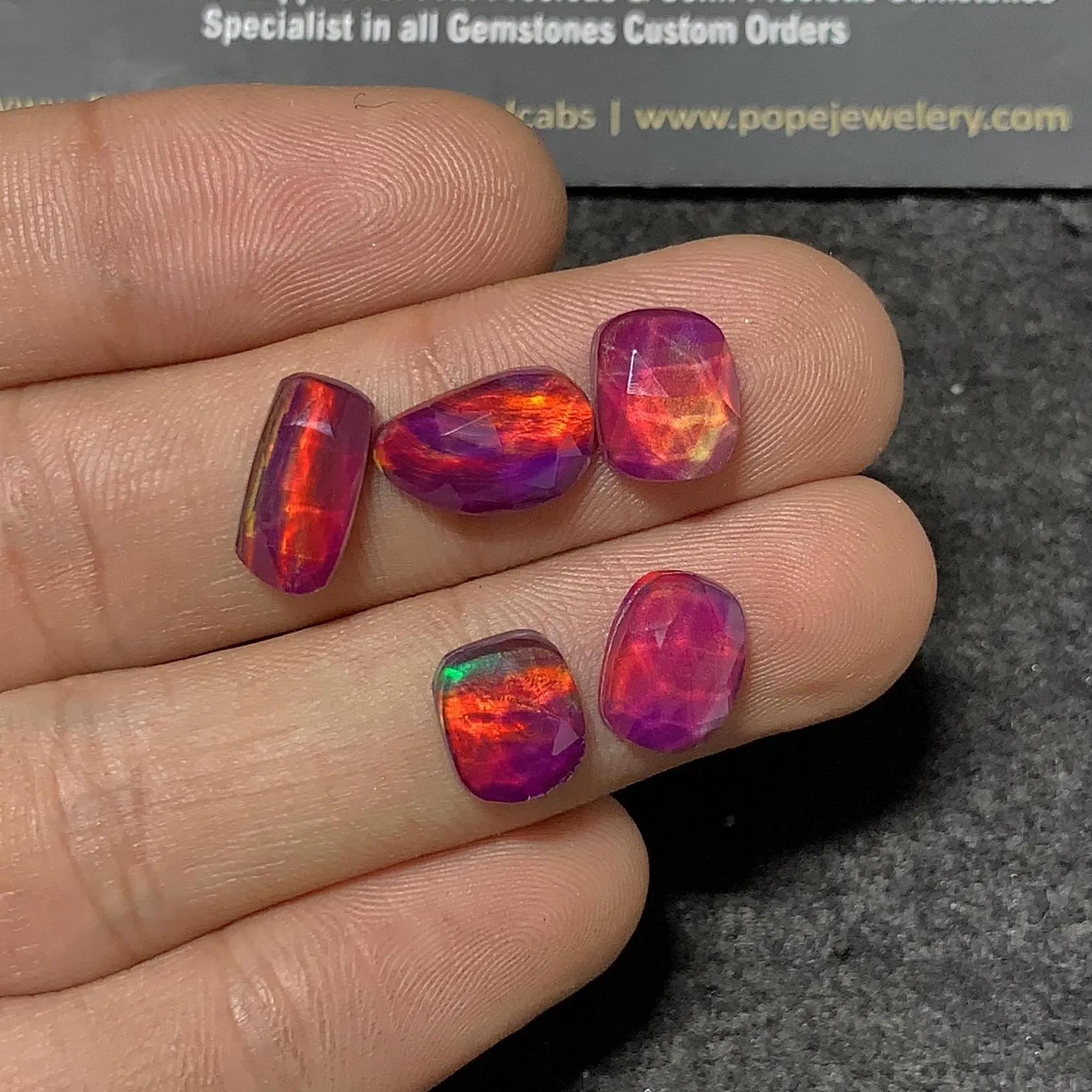 Aurora Opal and Crystal Doublet Rose Cut Mix Shape High Quality Gemstone For Jewelry Making Silversmith Size 9-12 MM 5 Pieces SM23454