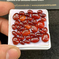Natural Hessonite Garnet Gemstone Smooth Mix Shape 6-9 MM 35 Pcs Hessonite Garnet Cabochon High Quality Gemstone Wholesalegems SM23472