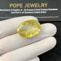 Natural Lemon Quartz Gemstone Faceted & Hand Carved Cut Oval Shape 24x17x9 MM 1 Pcs High Quality Gemstone Wholesalegems SM23473