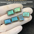 Labradorite Gemstone Natural Labradorite Faceted Cut Rectangle Shape Gemstone 14x10 MM 6 Pieces High Quality Wholesale gems SM23480