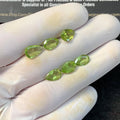 Natural Peridot Gemstone Cuts Peridot Faceted Cut Gemstone Peridot Faceted Cut Pear Shape 8-10 MM 6 Pcs-Jewelry Supply SM23502