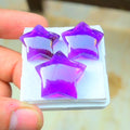 Natural Amethyst Smooth Star Shape Cabochon High Quality Loose Gemstones For Jewelry Making 19-23 MM Size 3 Pcs SM23635