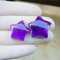 Natural Amethyst Smooth Star Shape Cabochon High Quality Loose Gemstones For Jewelry Making 21-24 MM Size 2 Pcs SM23638