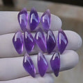 Natural Amethyst Smooth Fancy Shape Cabochon High Quality Loose Gemstones For Jewelry Making 18-19 MM Size 11 Pcs SM23639