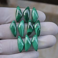 Natural Malachite Smooth Fancy Shape Cabochon High Quality Loose Gemstones For Jewelry Making 18-19 MM Size 10 Pcs SM23642