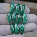 Natural Malachite Smooth Fancy Shape Cabochon High Quality Loose Gemstones For Jewelry Making 18-19 MM Size 10 Pcs SM23643