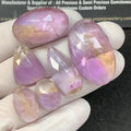 Natural Ametrine Gemstone Ametrine Rose Cut Mix Shape 15-33 MM 6 Pcs High Quality Gemstone Wholesale gems SM23517