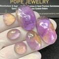 Natural Ametrine Gemstone Ametrine Rose Cut Mix Shape 13-22 MM 6 Pcs High Quality Gemstone Wholesale gems SM23524