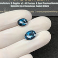 Natural London Blue Topaz Gemstone London Faceted Cut Oval Shape 10-11 MM 2 Pcs High Quality Gemstone Wholesale gems SM23527