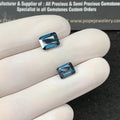 Natural London Blue Topaz Gemstone London Faceted Cut Rectangle Shape 8-9 MM 2 Pcs High Quality Gemstone Wholesale gems SM23528