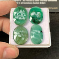 Natural Emerald Gemstone Cuts Emerald Rose Cut Gemstone Emerald Rose Cut Oval Shape 19-20 MM 4 Pcs Jewelry Supply SM23539