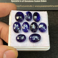 Thailand Blue Sapphire Gemstone Blue Sapphire Rose Cut Oval Shape 10-12 MM 9 Pcs High Quality Wholesale gems SM23555