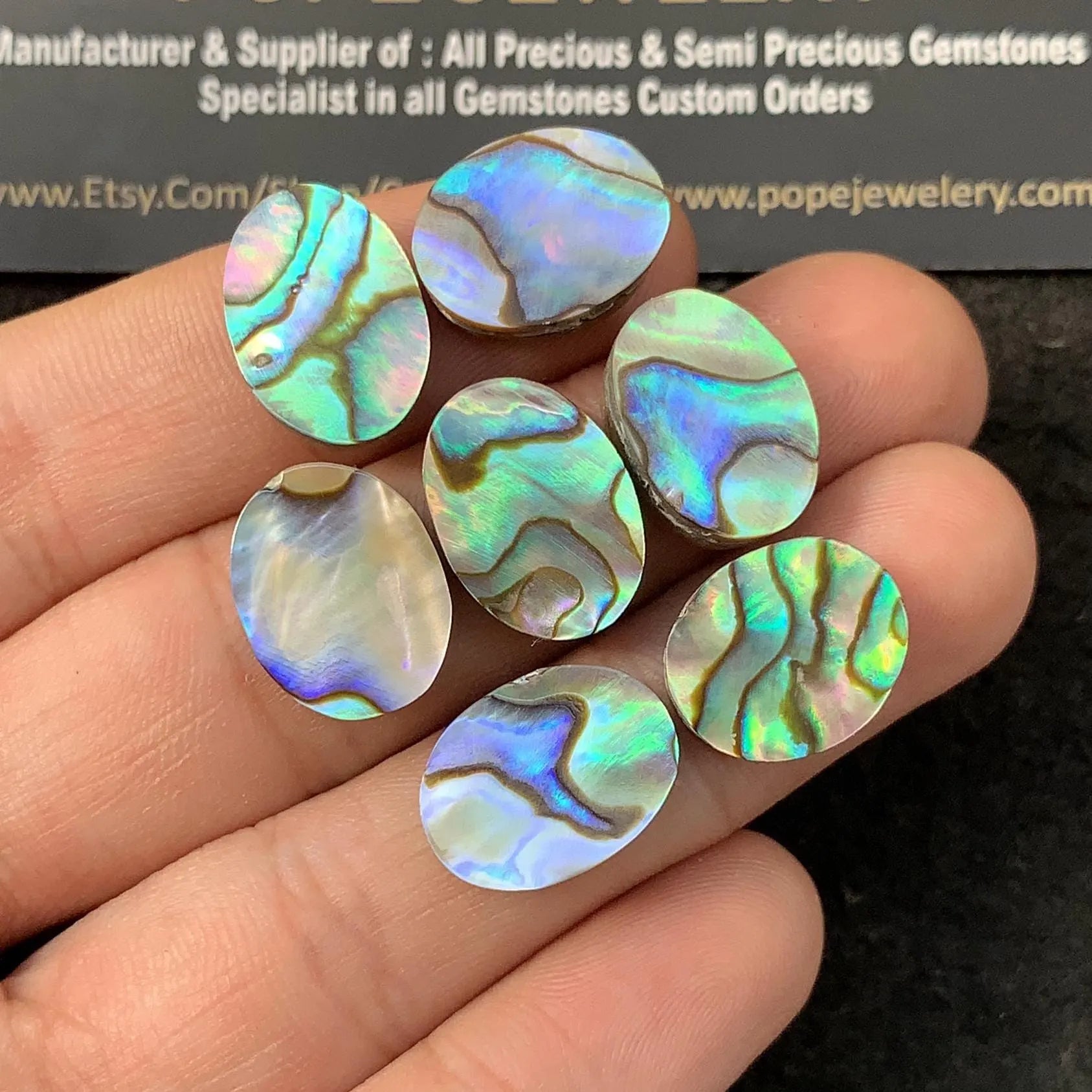 Amazing Natural Abalone Shell Pearl Smooth Oval Shape Gemstone 15-16 MM 7 Pieces High Quality Wholesale gems Sm23566