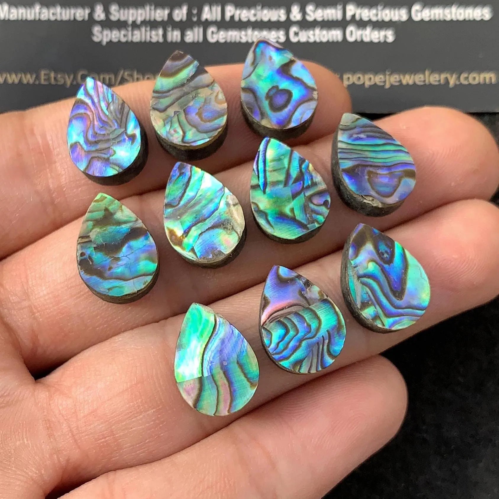 Amazing Natural Abalone Shell Pearl Smooth Pear Shape Gemstone 14x10 MM 10 Pieces High Quality Wholesale gems Sm23571